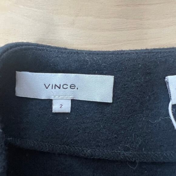 Vince Black Paneled Asymmetric Midi Wool Skirt Sz 2 Minimalist Witchy Whimsigoth - Picture 10 of 13